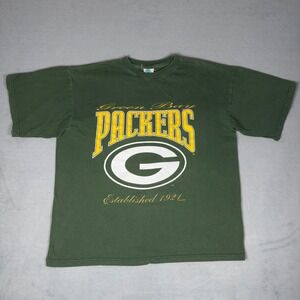 Vintage 90s Green Bay Packers T-Shirt‎ Green Mens XXL NFL Football Team Champ